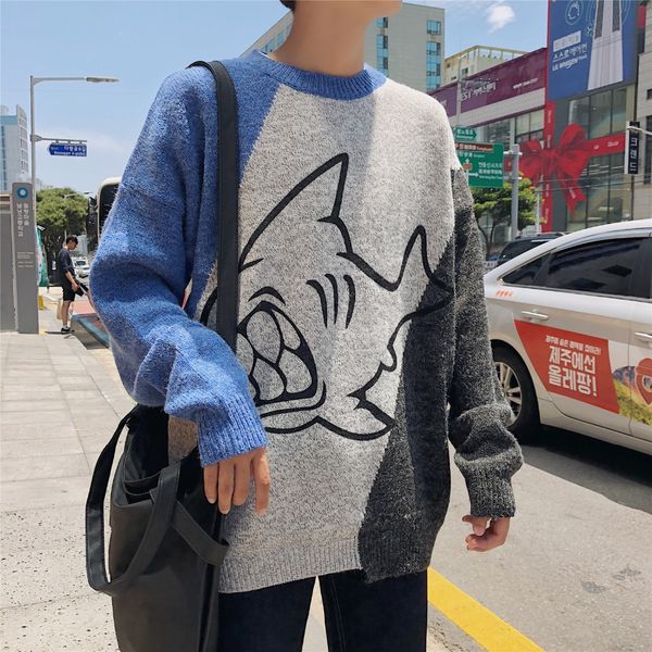 men's round turtleneck sweater 2018autumn and winter men sweater, White;black
men's round turtleneck sweater 2018autumn and winter men sweater, White;black