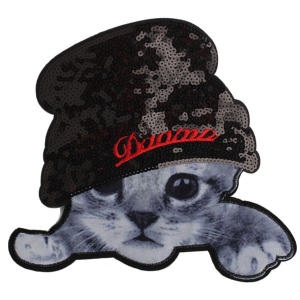 embroidery sequined cats patches for jackets,embroidered cartoon badges appliques for jeans,patches for clothing a152, Black
embroidery sequined cats patches for jackets,embroidered cartoon badges appliques for jeans,patches for clothing a152, Black
