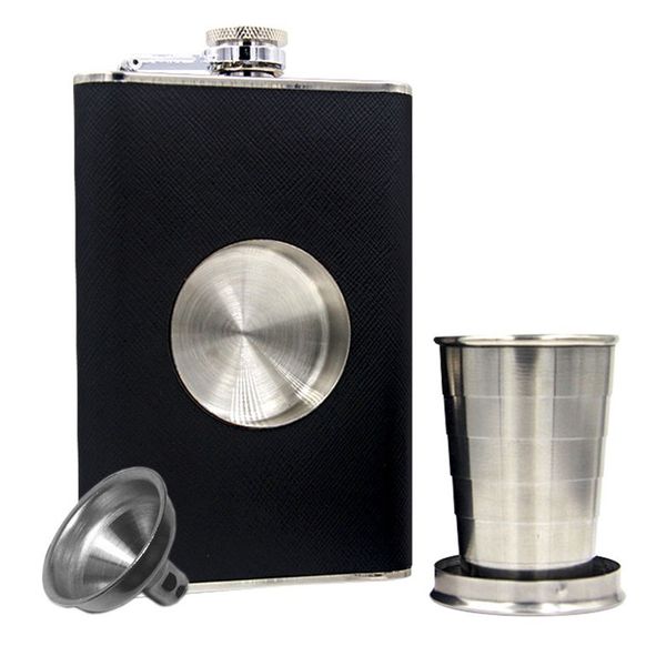 

1 set 230ml/8oz outdoor portable travel wine bottle pot flagon kettle stainless steel whiskey flask with hip flask funnel