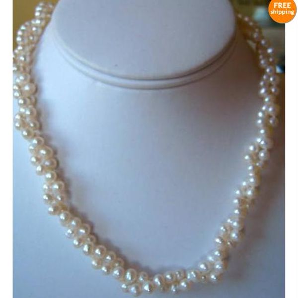 handmade real pearl jewellery,2 strand twisted white cultured freshwater pearl necklace 17inches,new ing, Black
handmade real pearl jewellery,2 strand twisted white cultured freshwater pearl necklace 17inches,new ing, Black