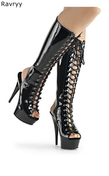 autumn lace up cross tied black woman long boot platform heel peep toe women knee-high boots female acting show club party shoes
autumn lace up cross tied black woman long boot platform heel peep toe women knee-high boots female acting show club party shoes