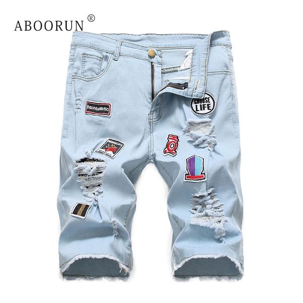aboorun hi street men's fashion denim shorts blue embroidery ripped denim shorts summer cotton for male x1940, White;black
aboorun hi street men's fashion denim shorts blue embroidery ripped denim shorts summer cotton for male x1940, White;black