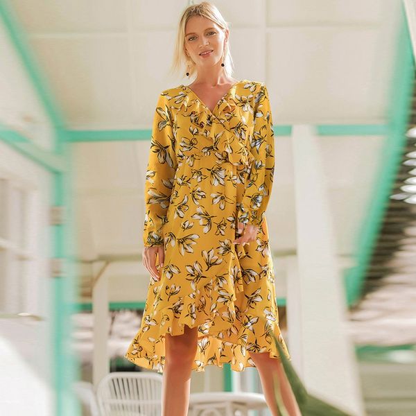 women bohemian floral beach dresses 2018 new fall asymmetric high-waist chiffon girl vocation boho reffles yellow dress, White;black
women bohemian floral beach dresses 2018 new fall asymmetric high-waist chiffon girl vocation boho reffles yellow dress, White;black