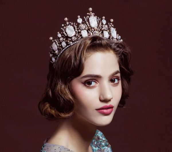 european retro queen baroque crown tiara bridal crown luxury atmospheric court jewelry, Slivery;golden
european retro queen baroque crown tiara bridal crown luxury atmospheric court jewelry, Slivery;golden