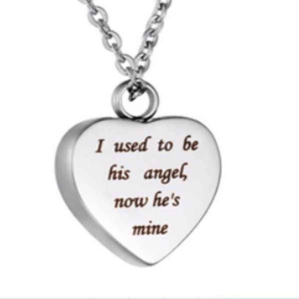 wholesale funeral jewelry engraving angel heart-shaped perfume bottle ash suspension cremation stainless steel memorials lover's neckla, Silver
wholesale funeral jewelry engraving angel heart-shaped perfume bottle ash suspension cremation stainless steel memorials lover's neckla, Silver