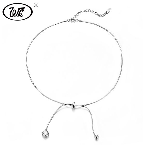 wk trending chocker 925 sterling silver choker necklace short chain with drop ball crystal chokers necklaces for women w4 nb092
wk trending chocker 925 sterling silver choker necklace short chain with drop ball crystal chokers necklaces for women w4 nb092