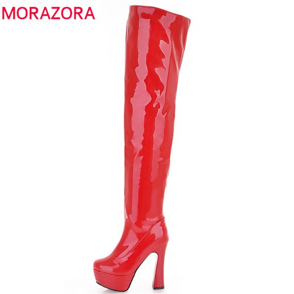 morazora 2018 new arrival thigh high over the knee boots women round toe autumn winter boots fashion high heels platform shoes, Black
morazora 2018 new arrival thigh high over the knee boots women round toe autumn winter boots fashion high heels platform shoes, Black