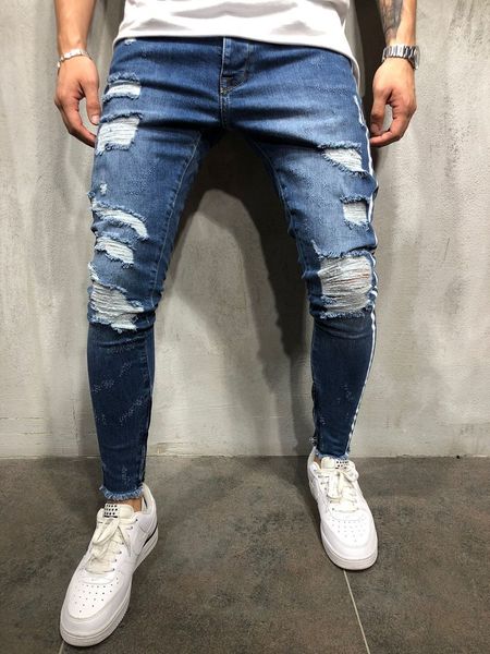 mens fashion denim long pencil pants side striped ripped mens jeans clothes male black high street slim biker jeans ing, Blue
mens fashion denim long pencil pants side striped ripped mens jeans clothes male black high street slim biker jeans ing, Blue