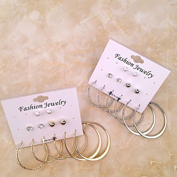 6 pairs assorted multiple studs earring set for women gifts hoop earrings pearl crystal dangle ear jewelry support fba drop shipping h307r, Golden;silver
6 pairs assorted multiple studs earring set for women gifts hoop earrings pearl crystal dangle ear jewelry support fba drop shipping h307r, Golden;silver