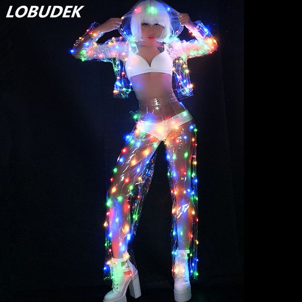 female color led lights performance clothes music festival singer dance team dj disco dancing costume led perspective suit, Black;red
female color led lights performance clothes music festival singer dance team dj disco dancing costume led perspective suit, Black;red