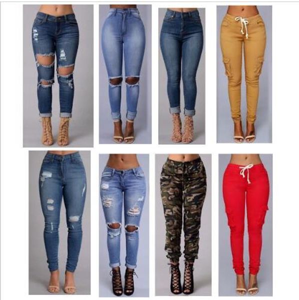 2017 fashion new style women high waist jeans full length ripped jeans femme skinny for womens jeans slim pants, Blue
2017 fashion new style women high waist jeans full length ripped jeans femme skinny for womens jeans slim pants, Blue