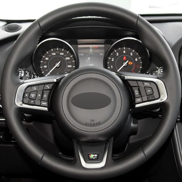 black genuine leather hand-stitched car steering wheel cover for jaguar xe xe sportbrake f-pace f-pace sportbrake
black genuine leather hand-stitched car steering wheel cover for jaguar xe xe sportbrake f-pace f-pace sportbrake