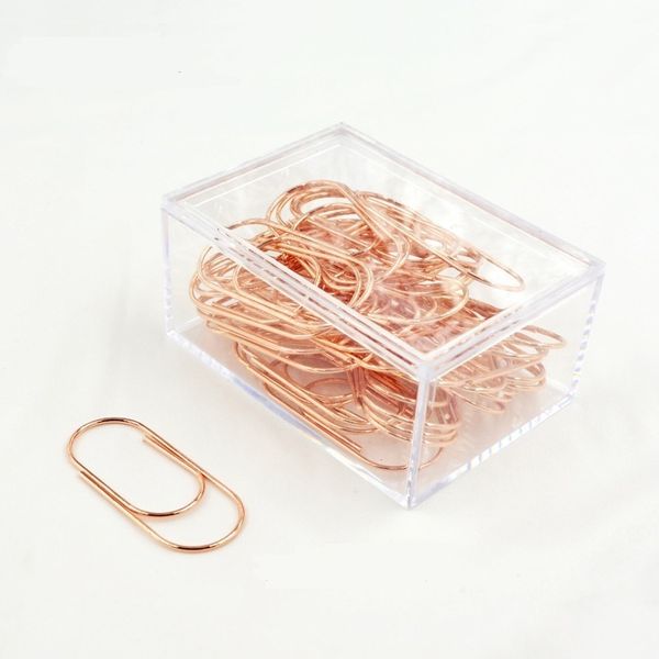 luxury 50pcs/box 50mm rose gold pink paperclips electroplating metal paper clips p clip paper clips decorative stationary
luxury 50pcs/box 50mm rose gold pink paperclips electroplating metal paper clips p clip paper clips decorative stationary