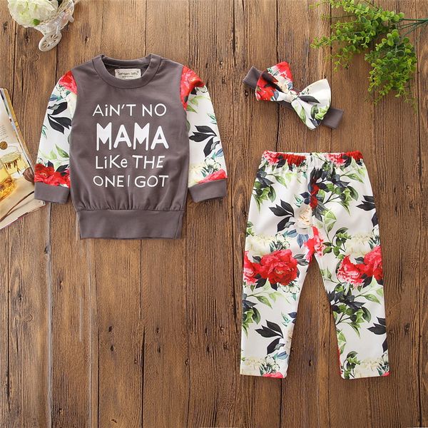 baby girls sets infant flower letter printed outfits long sleeve floral pants+headband 3 pcs suit kids spring autumn fashion clothing, White
baby girls sets infant flower letter printed outfits long sleeve floral pants+headband 3 pcs suit kids spring autumn fashion clothing, White
