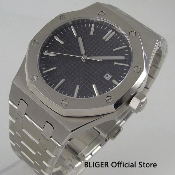 sapphire crystal 41mm black sterile dial solid case men's watch stainless steel bracelet miyota movement automatic watches b12, Slivery;brown
sapphire crystal 41mm black sterile dial solid case men's watch stainless steel bracelet miyota movement automatic watches b12, Slivery;brown