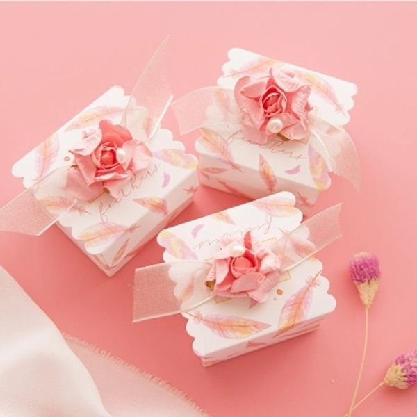 new wedding favor boxes creative paper gifts boxes pink color with lace ribbon baby shower party ar
new wedding favor boxes creative paper gifts boxes pink color with lace ribbon baby shower party ar