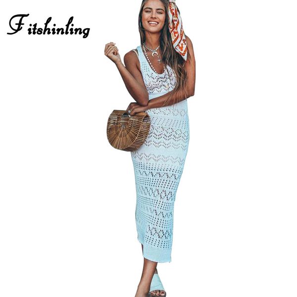 fitshinling 2018 knitted beach dresses for women holiday hollow out mid-calf white summer dress sleeveless sundress pareos, White;black
fitshinling 2018 knitted beach dresses for women holiday hollow out mid-calf white summer dress sleeveless sundress pareos, White;black