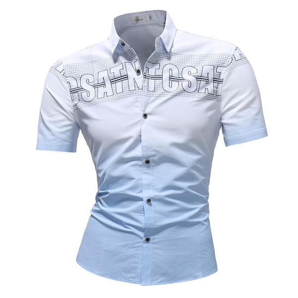 the new summer 2018 men's fashion casual short-sleeved shirt printing personalized business men lapel slim shirt big yards men, White;black
the new summer 2018 men's fashion casual short-sleeved shirt printing personalized business men lapel slim shirt big yards men, White;black