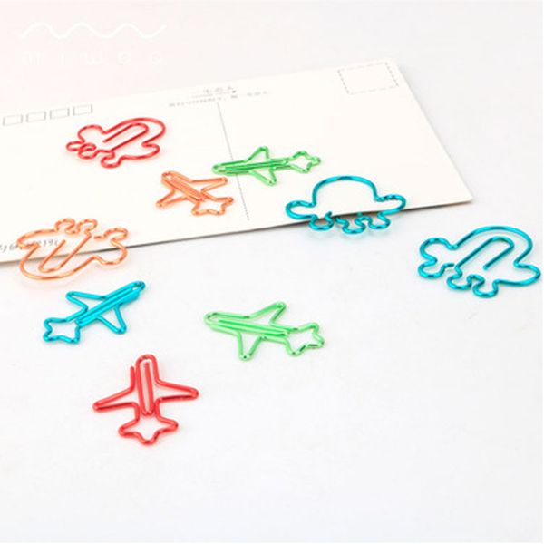 12 pcs/set colorful cute aircraft paper clips kawaii plane shaped metal clip for office file paper organizer office supplies
12 pcs/set colorful cute aircraft paper clips kawaii plane shaped metal clip for office file paper organizer office supplies