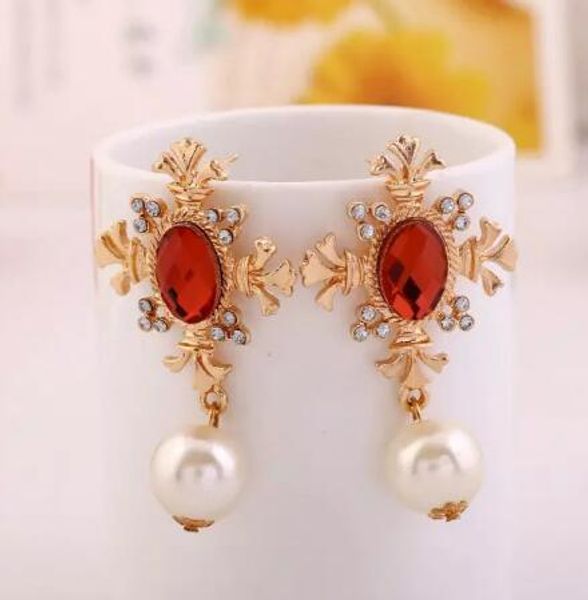 new fashion pearl pendant earrings ruili exquisite flowers sweet gem set diamond earrings fashion classic exquisite new, Silver
new fashion pearl pendant earrings ruili exquisite flowers sweet gem set diamond earrings fashion classic exquisite new, Silver