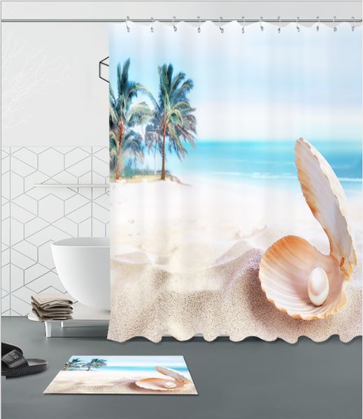shell pearls 3d pattern print custom waterproof bathroom modern shower curtain polyester fabric bathroom curtain door mat sets
shell pearls 3d pattern print custom waterproof bathroom modern shower curtain polyester fabric bathroom curtain door mat sets