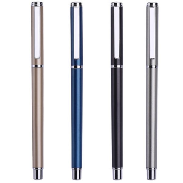 deli 582-01 slim and elegant metal gel pen 0.5mm student office sign pen 10pcs/lot