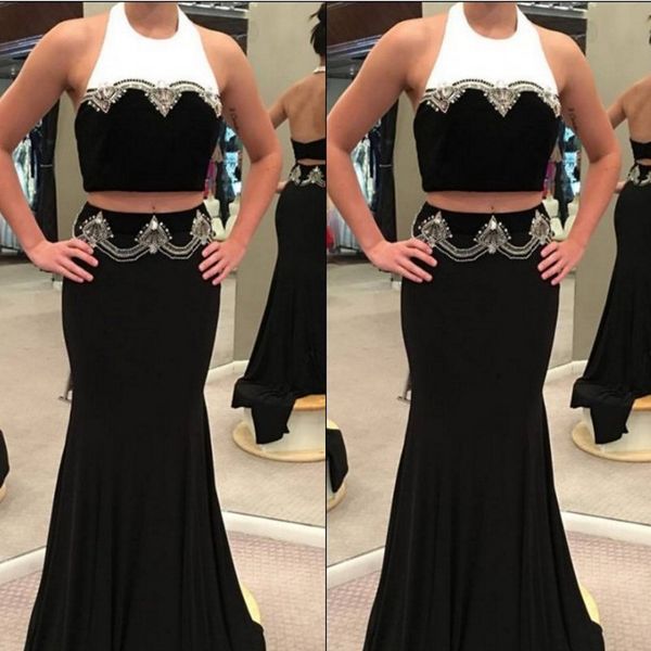 элегантное платье для выпускного из двух частей русалка черно-белые бретельки без рукавов с бисером длинные вечерние вечерние платья, Black
элегантное платье для выпускного из двух частей русалка черно-белые бретельки без рукавов с бисером длинные вечерние вечерние платья, Black