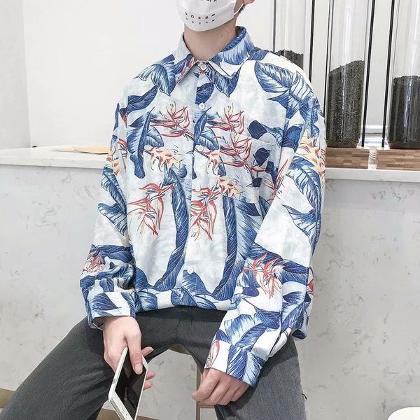 full printed loose style casual shirts men long sleeve 2018 new hawaii style men's shirts men, White;black
full printed loose style casual shirts men long sleeve 2018 new hawaii style men's shirts men, White;black