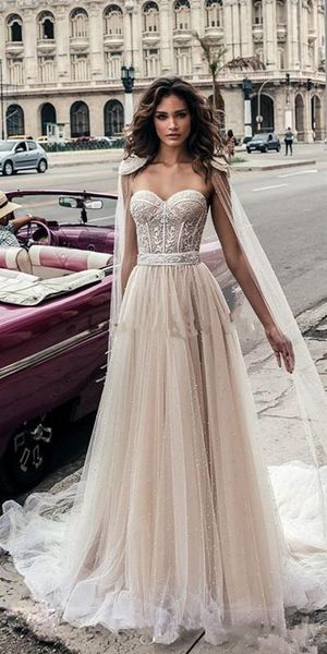 2019 new julie vino full beaded wedding dresses with cape wrap beach backless sweetheart neckline vestido de novia lace corset wedding gowns, White
2019 new julie vino full beaded wedding dresses with cape wrap beach backless sweetheart neckline vestido de novia lace corset wedding gowns, White