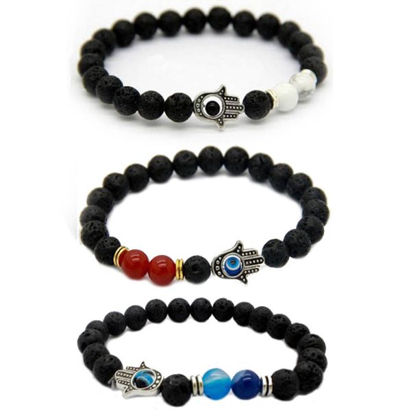 6 styles new fashion man bracelets lava stone stretch hand of fatima hamsa hand bracelet of mala evil eye bracelet g106s, Golden;silver
6 styles new fashion man bracelets lava stone stretch hand of fatima hamsa hand bracelet of mala evil eye bracelet g106s, Golden;silver