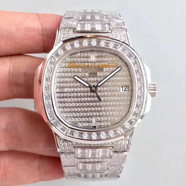Luxury Watch Best Quality Nautilus Full Diamond 5719/10G 40mm Automatic Movement Waterproof AAA Man Watch Set With Diamonds Sweep Move
Luxury Watch Best Quality Nautilus Full Diamond 5719/10G 40mm Automatic Movement Waterproof AAA Man Watch Set With Diamonds Sweep Move