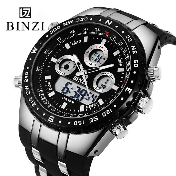 binzi brand watches men fashion sports watch men's waterproof watches led digital wristwatches male relogio masculino, Slivery;brown
binzi brand watches men fashion sports watch men's waterproof watches led digital wristwatches male relogio masculino, Slivery;brown