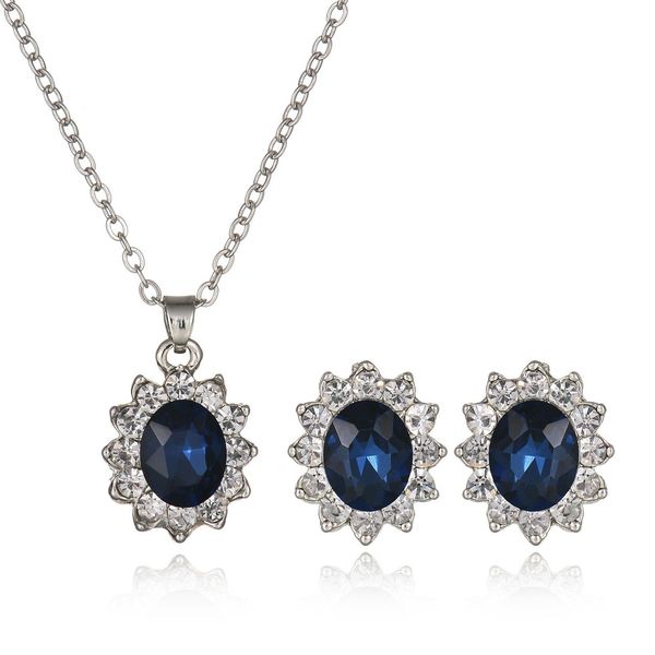 noble temperament big fashion charm ocean blue crystal necklace earring jewelry set wedding jewelry women, Silver
noble temperament big fashion charm ocean blue crystal necklace earring jewelry set wedding jewelry women, Silver