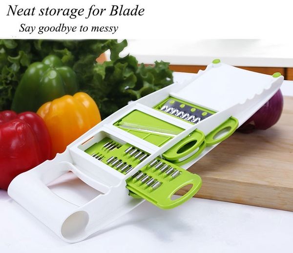 eco-friendly 7 in 1 adjustable mandoline slicer multifunctional peeler grater stainless steel blades vegetable cutter cooking tools zl59 -1
eco-friendly 7 in 1 adjustable mandoline slicer multifunctional peeler grater stainless steel blades vegetable cutter cooking tools zl59 -1