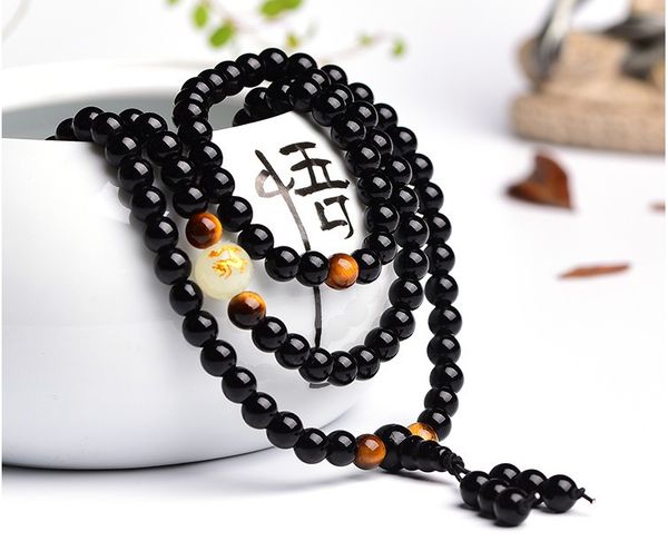 108 beads dragon glow in the dark moon wrap bracelet for men women black buddha stone lovers couple handmade bangles bracelets, Golden;silver
108 beads dragon glow in the dark moon wrap bracelet for men women black buddha stone lovers couple handmade bangles bracelets, Golden;silver
