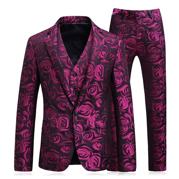 large size s-5xl men's wedding groom dress suit fashion men flower suit jackets & vests & pants, White;black
large size s-5xl men's wedding groom dress suit fashion men flower suit jackets & vests & pants, White;black