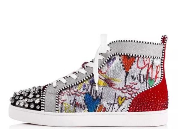 2018 new season red bottom sneakers men shoes luxury print silver pik pik no limit rare studs and rhinestones graffiti, Black
2018 new season red bottom sneakers men shoes luxury print silver pik pik no limit rare studs and rhinestones graffiti, Black