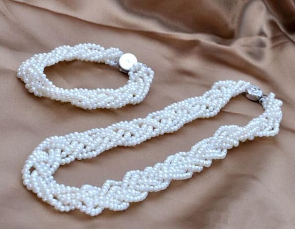 3-4mm natural fresh water 6row pearl necklace wedding necklace beautiful princess wedding set, Silver
3-4mm natural fresh water 6row pearl necklace wedding necklace beautiful princess wedding set, Silver