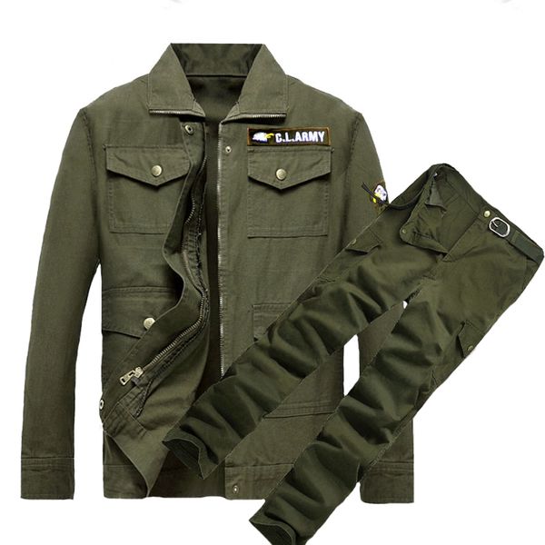 tactical suit mens work clothes army field cargo pant + jacket camo bomber welder clothes wear resistance uniform, Gray
tactical suit mens work clothes army field cargo pant + jacket camo bomber welder clothes wear resistance uniform, Gray