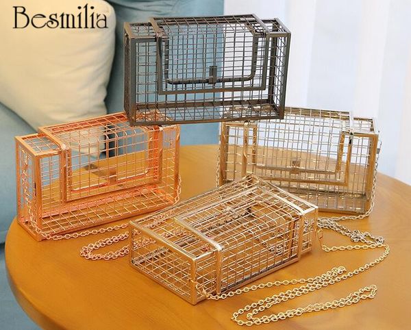 fun clutch evening bag hollow out metal cage shape women's handbag chain shoulder party bag mini messenger cross body purse
fun clutch evening bag hollow out metal cage shape women's handbag chain shoulder party bag mini messenger cross body purse