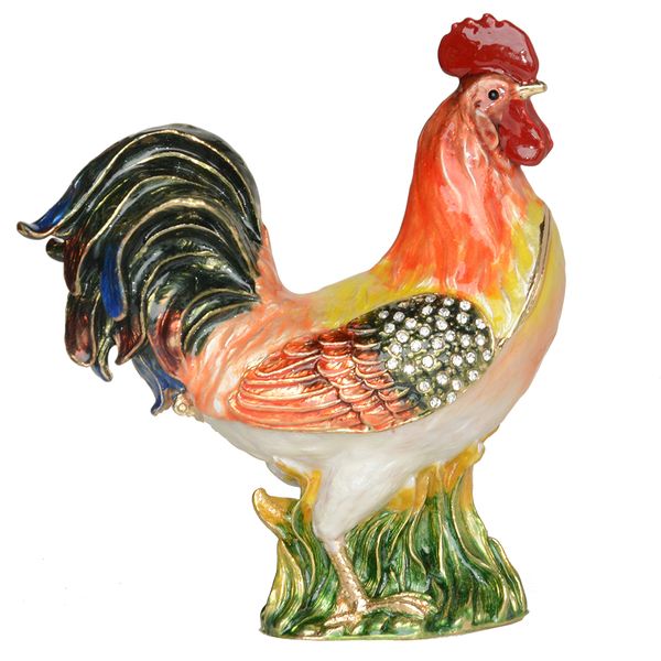 jeweled rooster jewelry trinket box ring holder organizer metal tablenovelty gift vintage decoration, Black;white
jeweled rooster jewelry trinket box ring holder organizer metal tablenovelty gift vintage decoration, Black;white