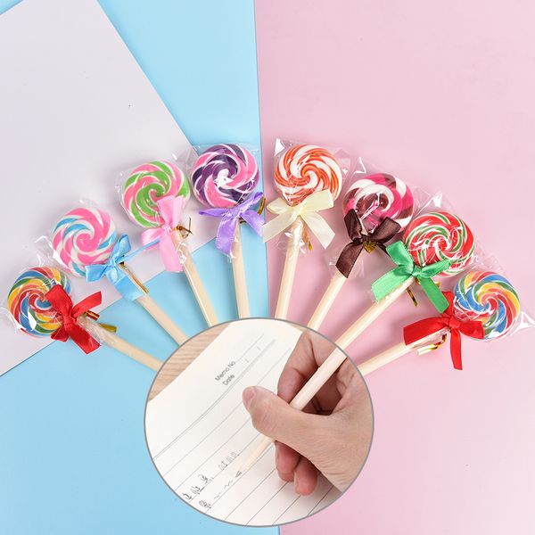 4pcs/lot 0.5mm novelty lolipop ballpoint pen boligrafos pen material escolar papelaria stationery school supplies color randomly, Blue;orange
4pcs/lot 0.5mm novelty lolipop ballpoint pen boligrafos pen material escolar papelaria stationery school supplies color randomly, Blue;orange