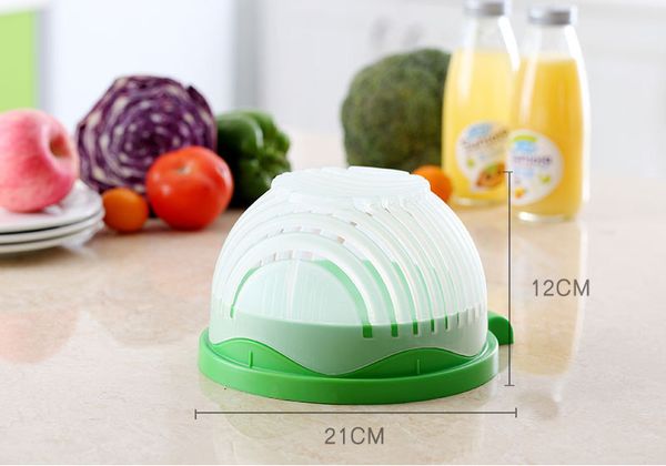 

in stock 60 seconds salad maker bowl fruit & vegetables cutter bowl creative salad tools big plastic mixing bowl dhl