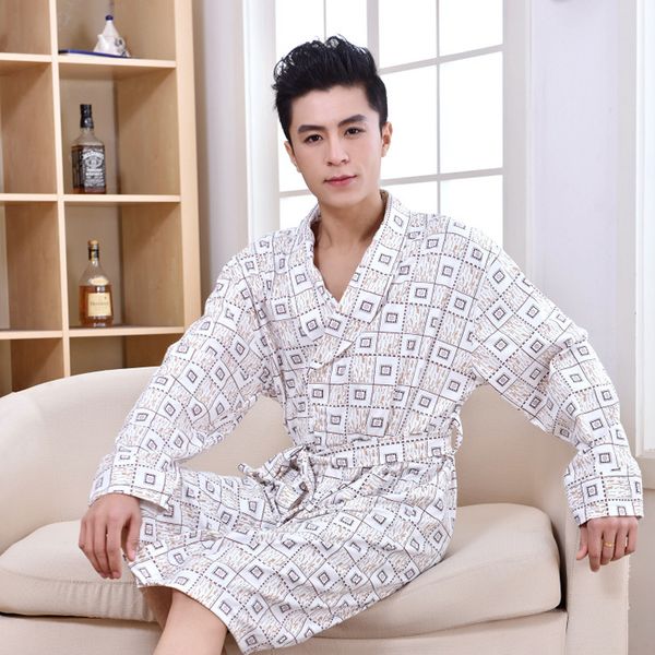 thoshine brand spring autumn men 100% cotton knitted robe male bathrobe sleepwear nighty casual home clothing plus size, Black;brown
thoshine brand spring autumn men 100% cotton knitted robe male bathrobe sleepwear nighty casual home clothing plus size, Black;brown