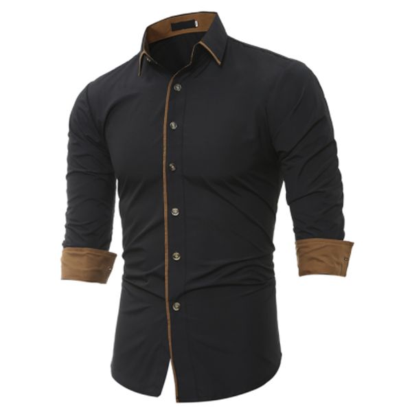 broadcloth men 's casual shirts long sleeve shirt casual solid color slim fit black man dress shirts camisa masculina 3xl, White;black
broadcloth men 's casual shirts long sleeve shirt casual solid color slim fit black man dress shirts camisa masculina 3xl, White;black