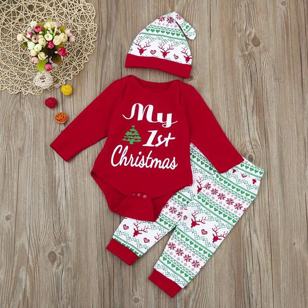 3pcs infant baby boy girl romper+pants+hat christmas outfits set clothes t# y18102907, White
3pcs infant baby boy girl romper+pants+hat christmas outfits set clothes t# y18102907, White
