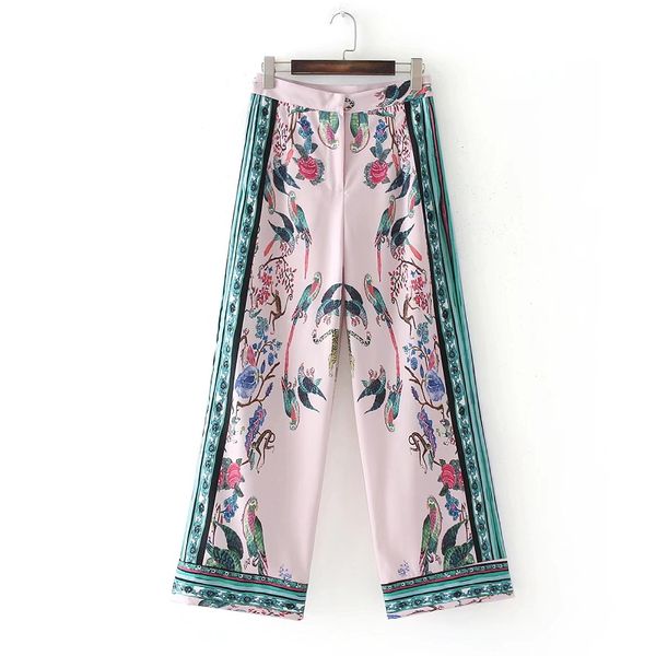 2018 new women brand vintage elegant printing high waisted wide leg pants fashion leisure zipper fly pants p005, Black;white
2018 new women brand vintage elegant printing high waisted wide leg pants fashion leisure zipper fly pants p005, Black;white