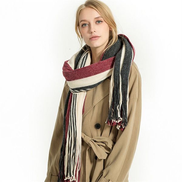 scarf women pinstripe colorblock long tassel scarf vintage checked pattern fringed long female scarves and shawls
scarf women pinstripe colorblock long tassel scarf vintage checked pattern fringed long female scarves and shawls