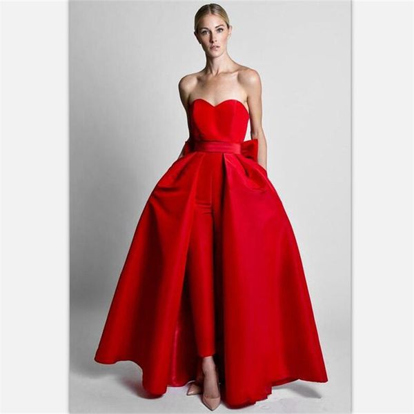 2018 krikor jabotian red jump uit evening dre e with detachable kirt weetheart prom gown cu tom made pant uit for women two piece
2018 krikor jabotian red jump uit evening dre e with detachable kirt weetheart prom gown cu tom made pant uit for women two piece