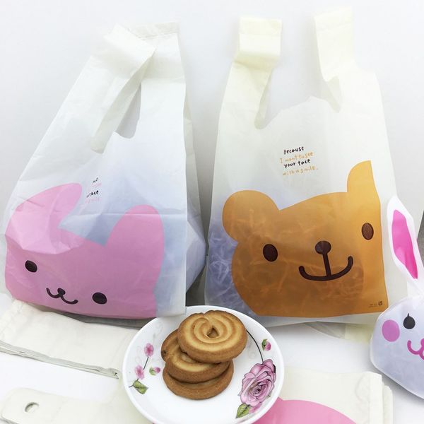 20pcs/lot 15*28cm cute bear and rabbit vest handles cookie packaging plastic bags
20pcs/lot 15*28cm cute bear and rabbit vest handles cookie packaging plastic bags